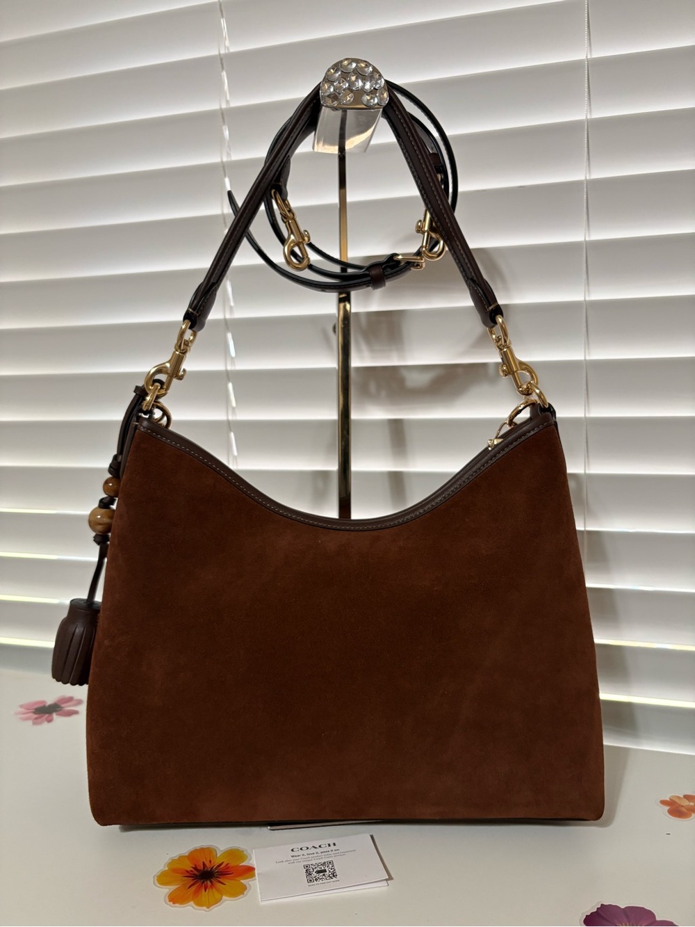 🤎Coach Laurel Bag Suede Shoulder tassel - Picture 6 of 10